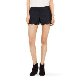 Club Monaco Faux Leather Scalloped Shorts